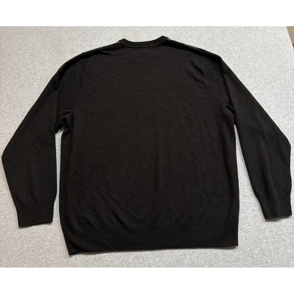 Dockers Acrylic Black, Red & Gray Argyle Soft Crew Neck Sweater Size XXL - Picture 5 of 11
